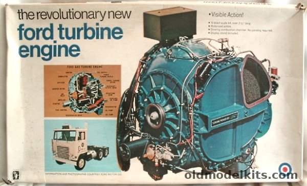 Entex 1/8 Visible Ford Turbine Engine Motorized, 8480 plastic model kit